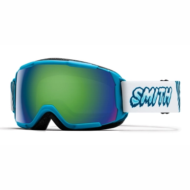Masque de Ski Smith Grom Junior Cyan Yeti / Green Sol-X Mirror