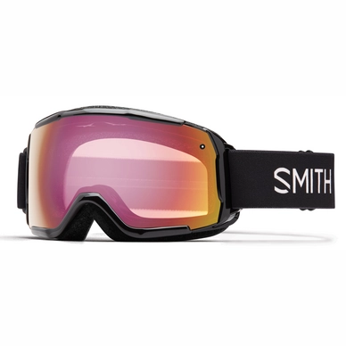 Skibril Smith Grom Junior Black / Red Sensor Mirror