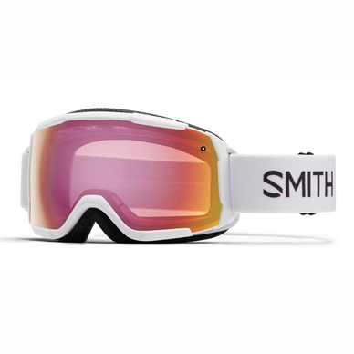 Smith Grom Junior White Frame Red Sensor Mirror Skibril