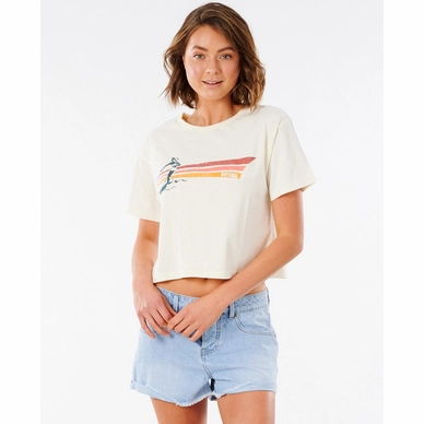 T-Shirt Rip Curl Femmes Golden State Crop Tee Bone