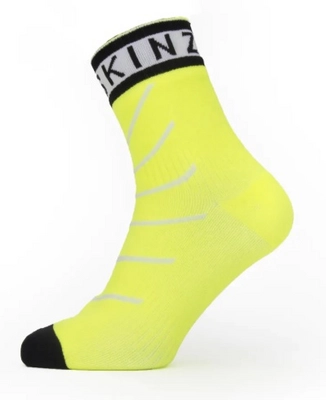 Fietssok Sealskinz Unisex Waterproof Warm Weather Ankle Length Hydrostop Yellow Black White