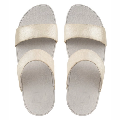 Sandaal FitFlop Shimmy™ Suede Slide Pale Gold