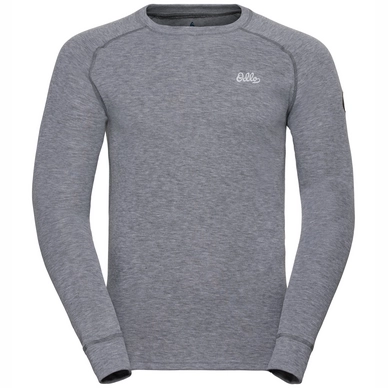 Ondershirt Odlo Men BL Top Crew Neck L/S Adam Grey Melange