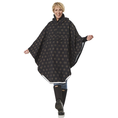 Poncho Happy Rainy Days Zwart Bruin