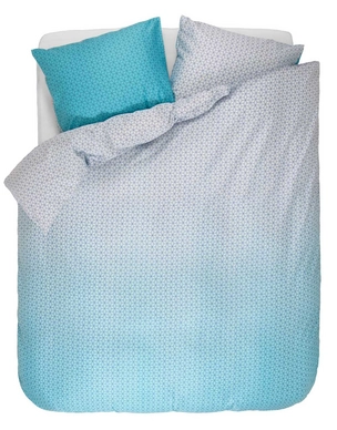 Taies d'oreiller Esprit Hilo Blue Satin de Coton (65 x 65 cm)