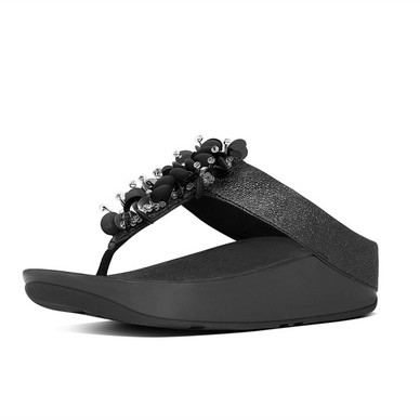 FitFlop Boogaloo Toe-Post Leather Black