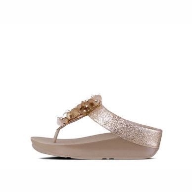 Slipper FitFlop Boogaloo™ Toe-Post Leather Rose Gold