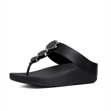 FitFlop Halo Toe Thong Leather Black