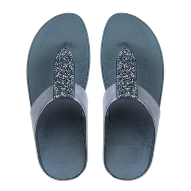 Slipper FitFlop Sparklie™ Crystal Toe-Post Pewter
