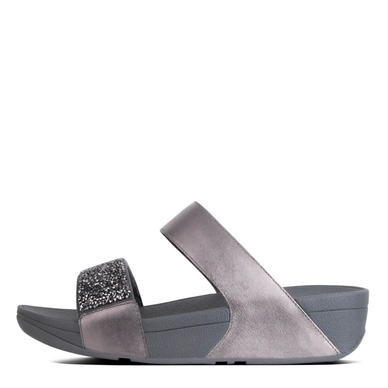 Slipper FitFlop Sparklie™ Crystal Slide Pewter