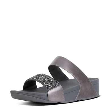 Slipper FitFlop Sparklie Crystal Slide Pewter