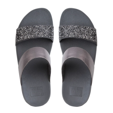 Slipper FitFlop Sparklie™ Crystal Slide Pewter