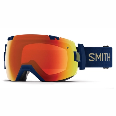 Masque de Ski Smith I/OX Navy Camo Split / ChromaPop Everyday Red Mirror