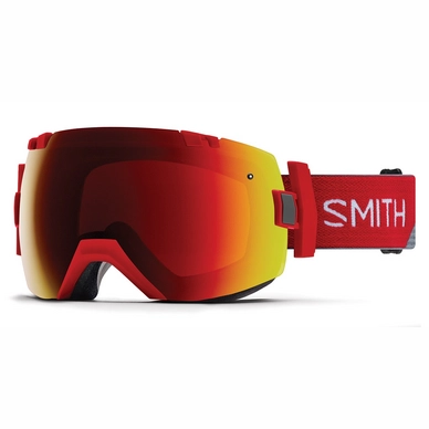 Masque de Ski Smith I/OX Fire Split / ChromaPop Sun Red Mirror