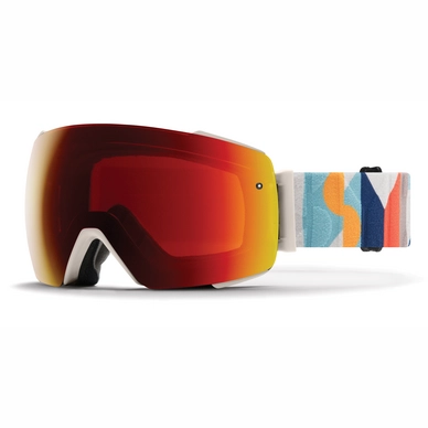 Masque de ski Smith I/O MAG Evan Hecox / ChromaPop Sun Red Mirror Blanc