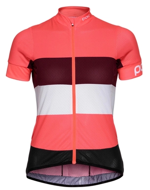 Fietsshirt POC Women Essential Road Light Jersey Flerovium Pink/Hydrogen White