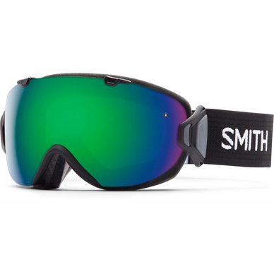 Skibril Smith I/OS Black Frame Green Sol-X Mirror