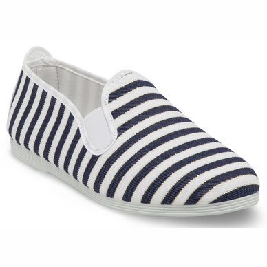 Instapper Dames Flossy Italica Navy Gold Stripe