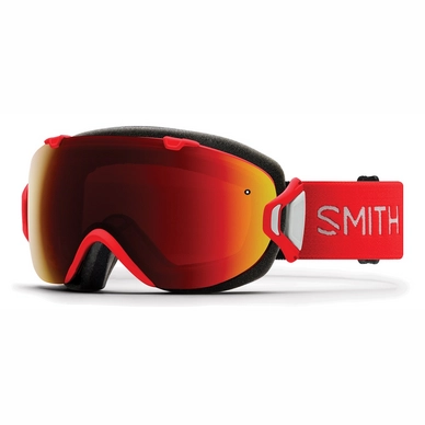 Masque de Ski Smith I/OS Lava / ChromaPop Sun Red Mirror