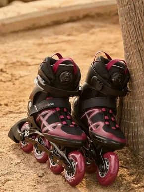 Inline skate K2 Alexis 90 BOA Black Burgundy.4