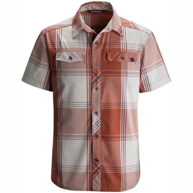 Blouse Black Diamond Men Ss Technician Shirt Rust-Aluminum Plaid