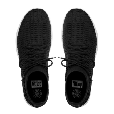 Sneaker FitFlop Uberknit™ Slip On High Top In Waffle Knit Men Black
