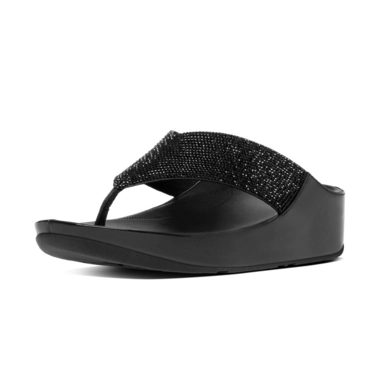 Tongs FitFlop Crystall Microfiber Black