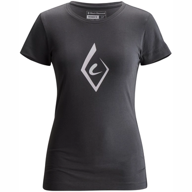 T-Shirt Black Diamond Women Ss Brushstroke Tee Smoke