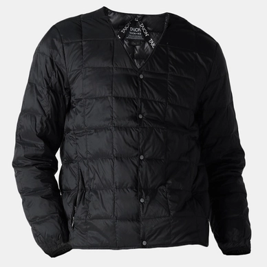 Veste Taion Unisexe V Neck Button Down Black