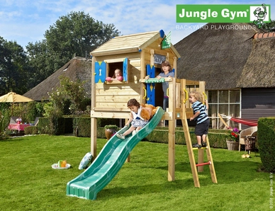 Module Jungle Gym Jungle Playhouse Platform L Donkergroen