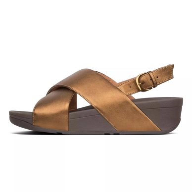 FitFlop Lulu™ Cross Back Strap Sandals Leather Bronze