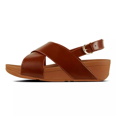 FitFlop Lulu™ Cross Back Strap Sandals Leather Caramel