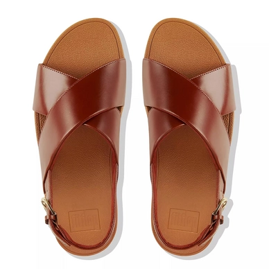 FitFlop Lulu™ Cross Back Strap Sandals Leather Caramel