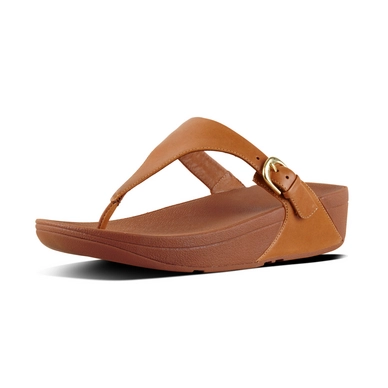 FitFlop Skinny Toe Thong Leather Caramel