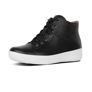 Sneaker FitFlop F-Sporty Sneakerboot Perforated Leather Black
