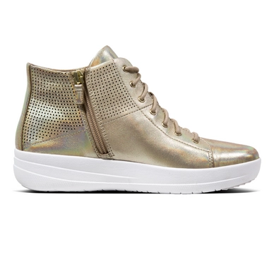 Sneaker FitFlop F-Sporty™ Sneakerboot Perforated Leather Gold Iridescent