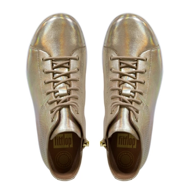 Sneaker FitFlop F-Sporty™ Sneakerboot Perforated Leather Gold Iridescent