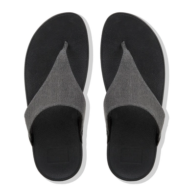 Slipper FitFlop Lulu™ Toe Thong Shimmer Denim Black Shimmer-Denim
