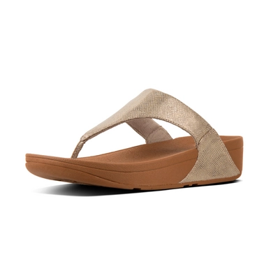 FitFlop Lulu Toe Thong Shimmer Print Gold Shimmer-Print