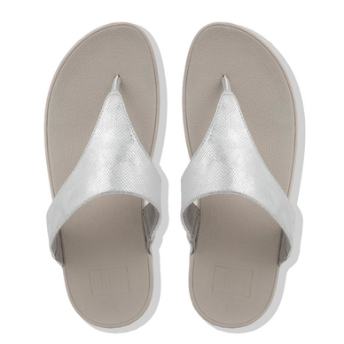 Slipper FitFlop Lulu™ Toe Thong Shimmer Print Silver Shimmer-Print