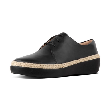 Derby FitFlop Superderby Lace Up Shoes Leather Black