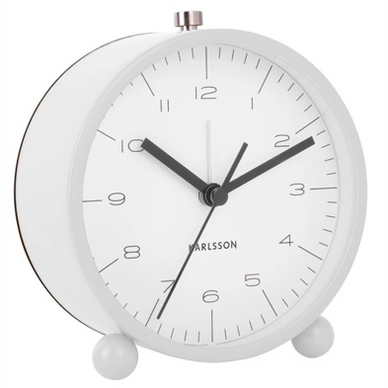 Wekker Karlsson Pellet Feet Matt White 11 cm