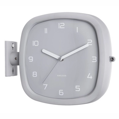 Uhr Karlsson Doubler Rubberized Mouse Grey 29 x 24,5 cm