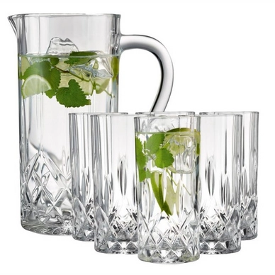Karafset Lyngby Glas Krystal Lounge 1,2 L (7-delig)