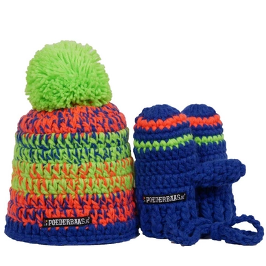 Beanie Poederbaas Baby Blue Orange Green