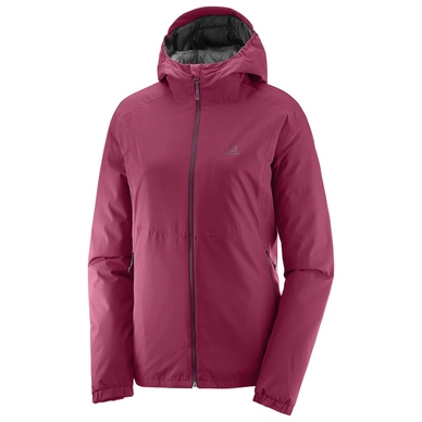 Winterjas Salomon Essential Insulated Jacket Women Beet Red