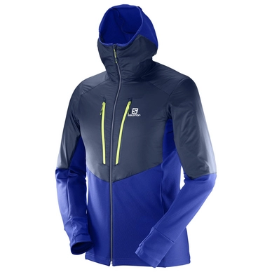 Winterjacke Salomon Drifter Air Mid Hoodie Blau Herren