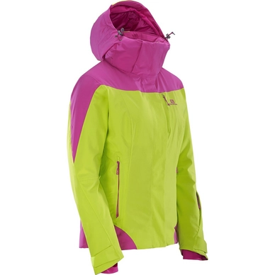 Ski Jas Salomon Icerocket Jacket Women Acid Lime