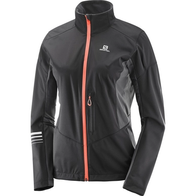 Jacke Salomon Lightning Softshell Black Forged Iron Damen