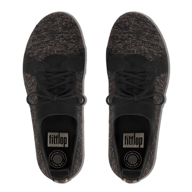 Sneaker FitFlop F-Sporty Uberknit™ Metallic Weave Black Metallic Bronze